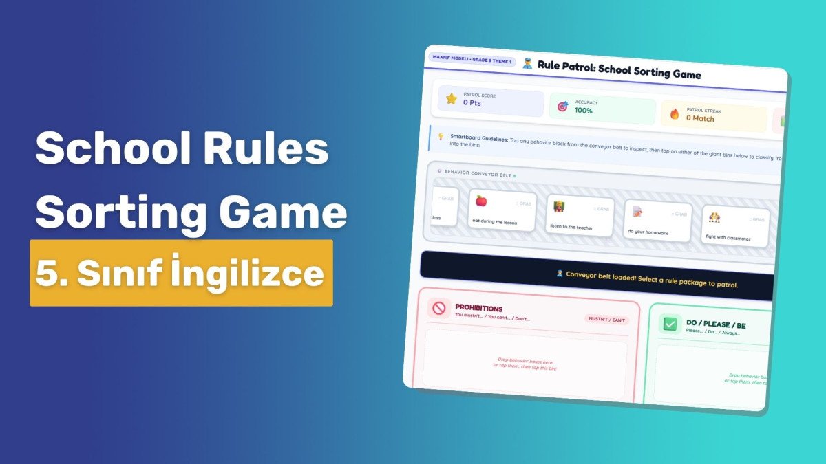 School Rules Sorting Game
