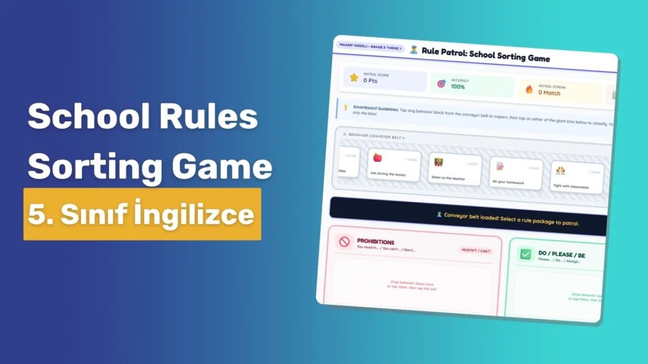 School Rules Sorting Game