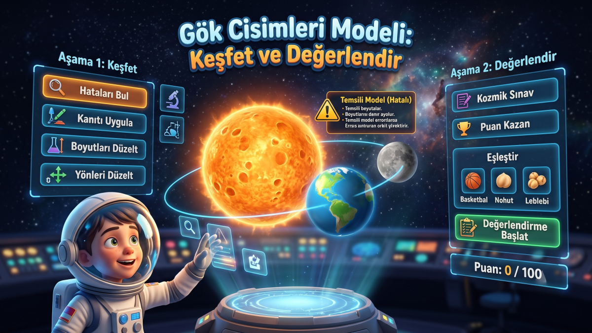 Güneş , Dünya ve Ay Modelini Değerlendir!