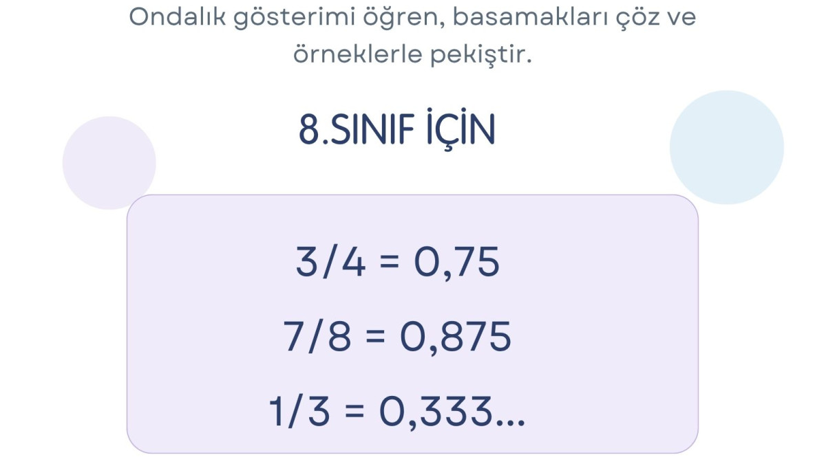 PARLAK AĞ: Rasyonel sayıların ondalık gösterimi
