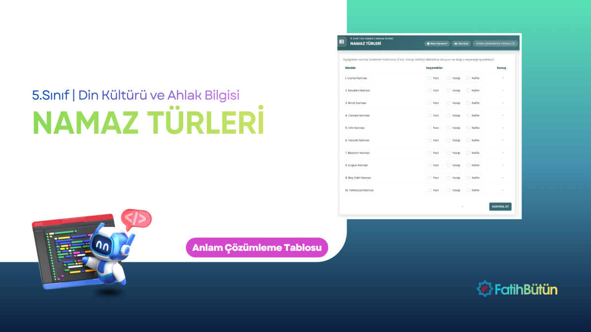Namaz Türlerini Doğru Seçme