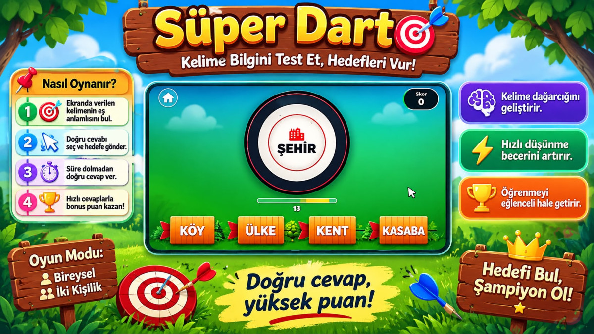 Süper Dart (eş Anlamlı Kelimeler)