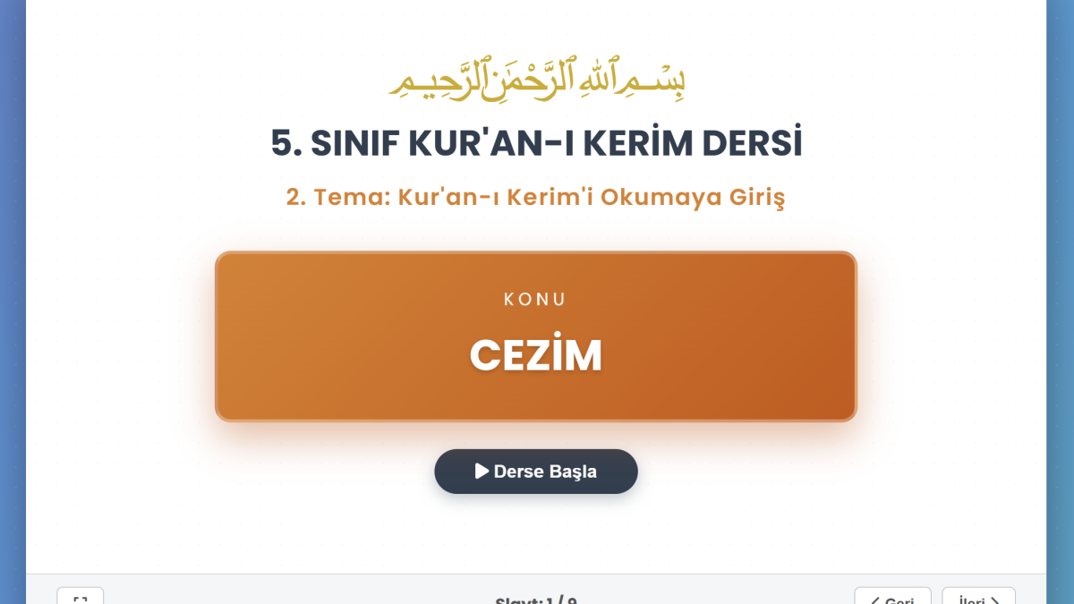 Cezm Konusu İnteraktif Etkinlikli Ders Sunusu
