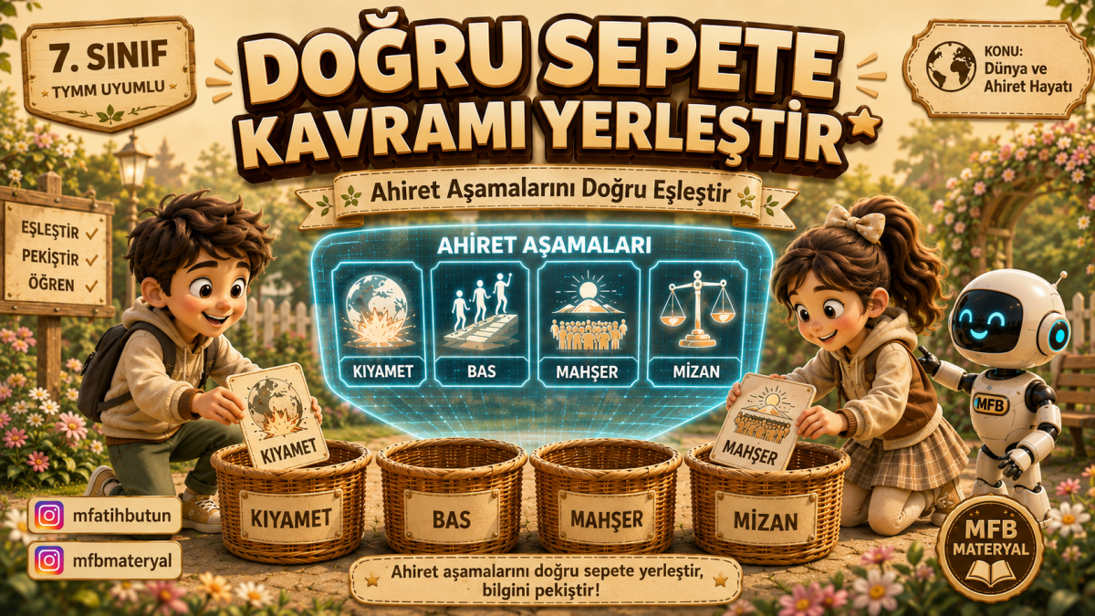 Kavramları Uygun Kategori Sepetine Taşıma
