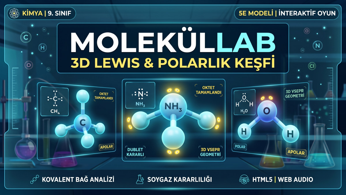 Moleküllab: 3d Lewis Ve Polarlık Keşif Atölyesi