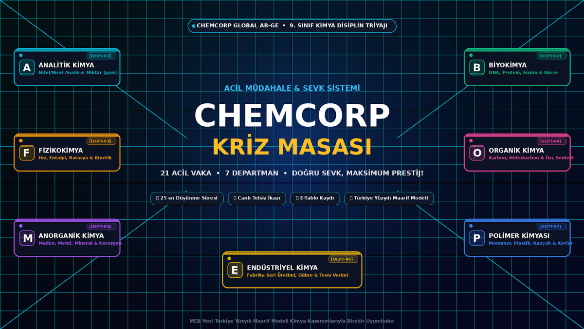 Chemcorp:kriz Masası  (21 Olay Ve Kimya Disiplinleri-canlı Skor)