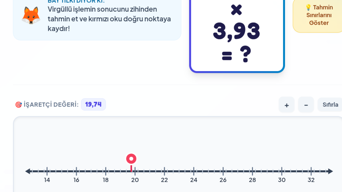 Sayı Doğrusunda -ondalıklı Çarpma