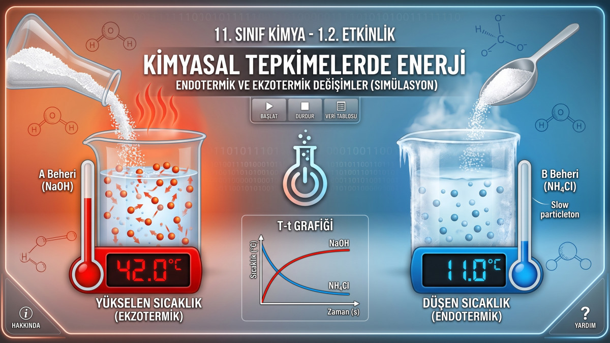 Kimyasal Tepkimelerde Enerji-11.sınıf Etkinlik 1.2 Simülasyon