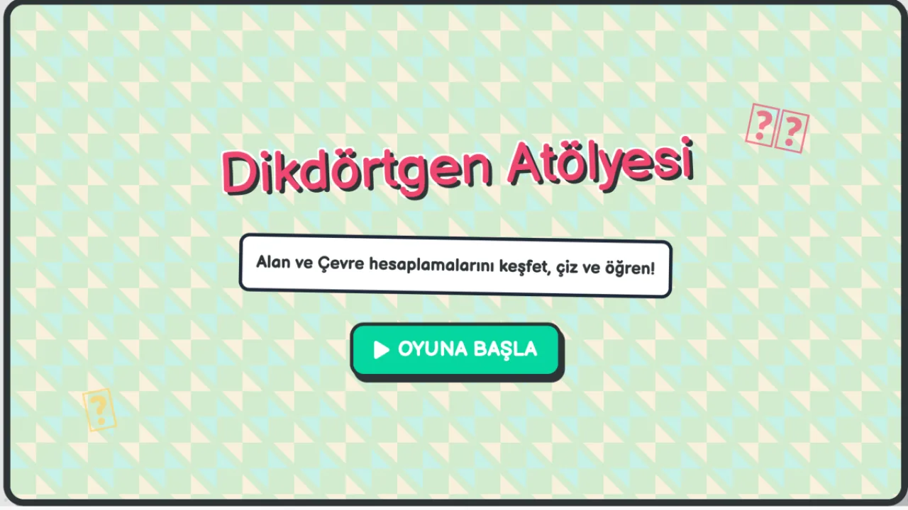 Alanı Ve Çevresi Bilinen Dikdörtgen Oluşturma