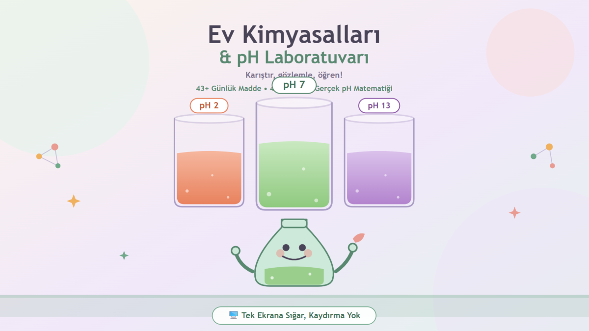 🧪 Ev Kimyasalları & Ph Laboratuvarı