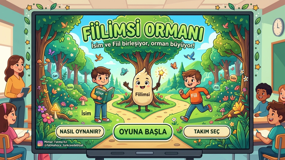 8. Sınıf Türkçe Fiilimsiler Pekiştirme Oyunu
