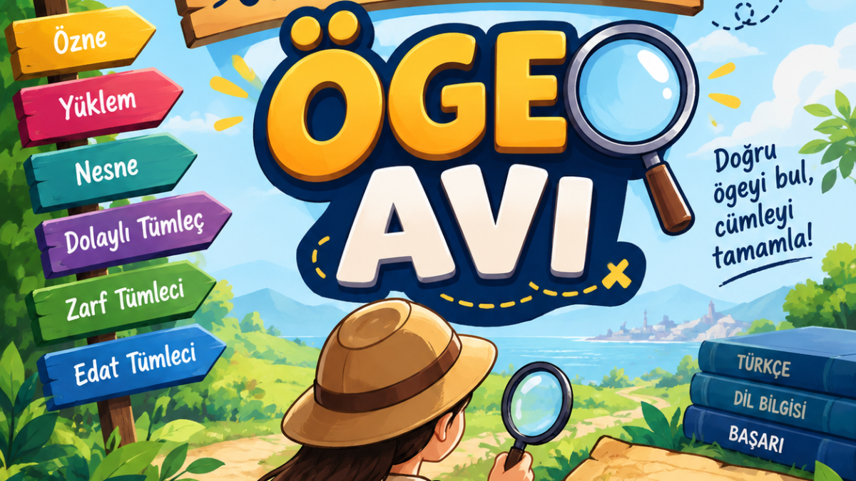 8. Sınıf Türkçe Cümlenin Ögeleri Öge Avı Oyunu
