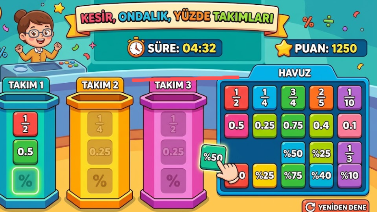 Kesir Ondalık Yüzde Takımları