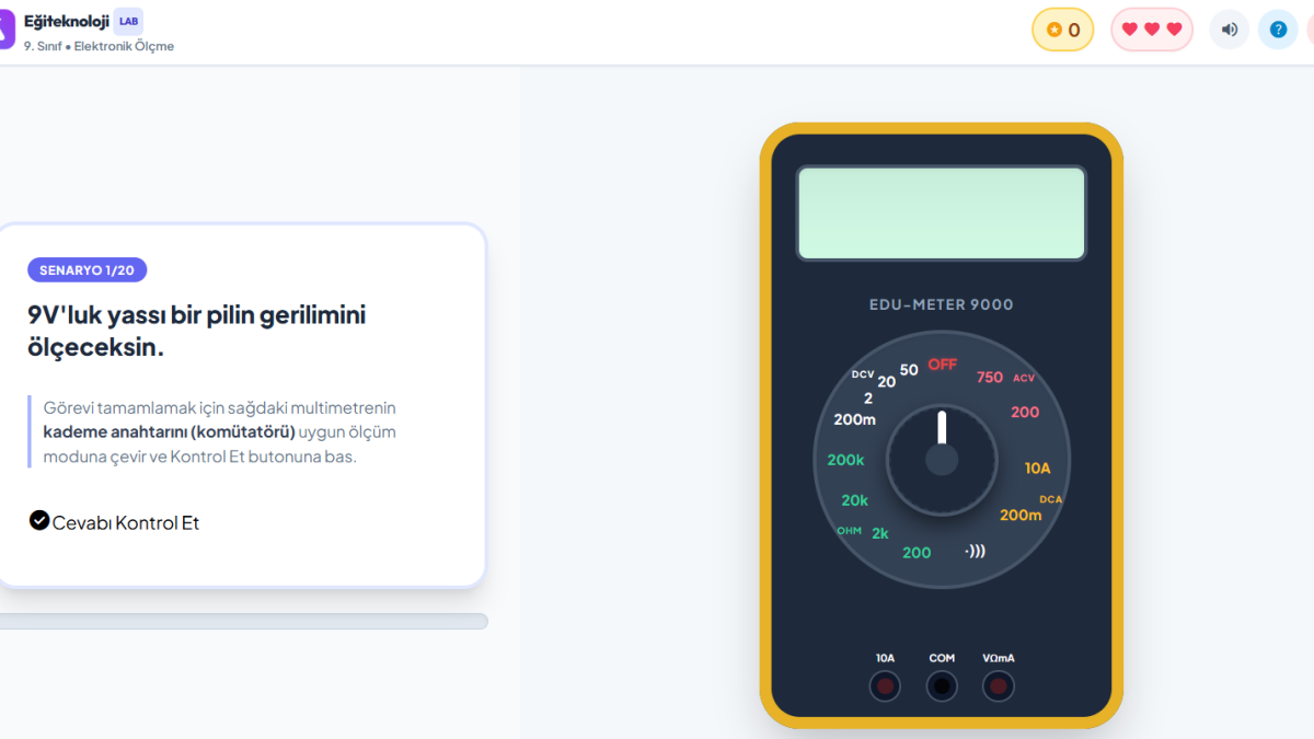 Multimetre İle Elektriksel Büyüklükleri Ölçmek