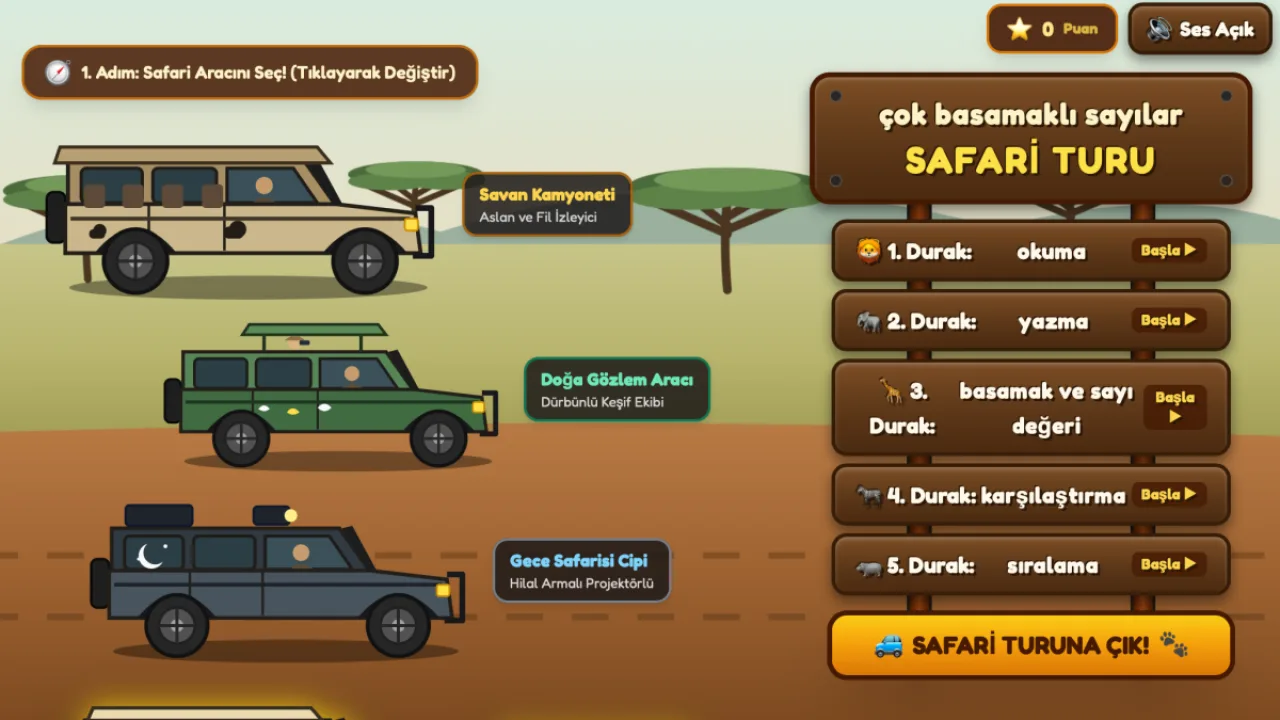 Çok Basamaklı Sayılar Safari Turu