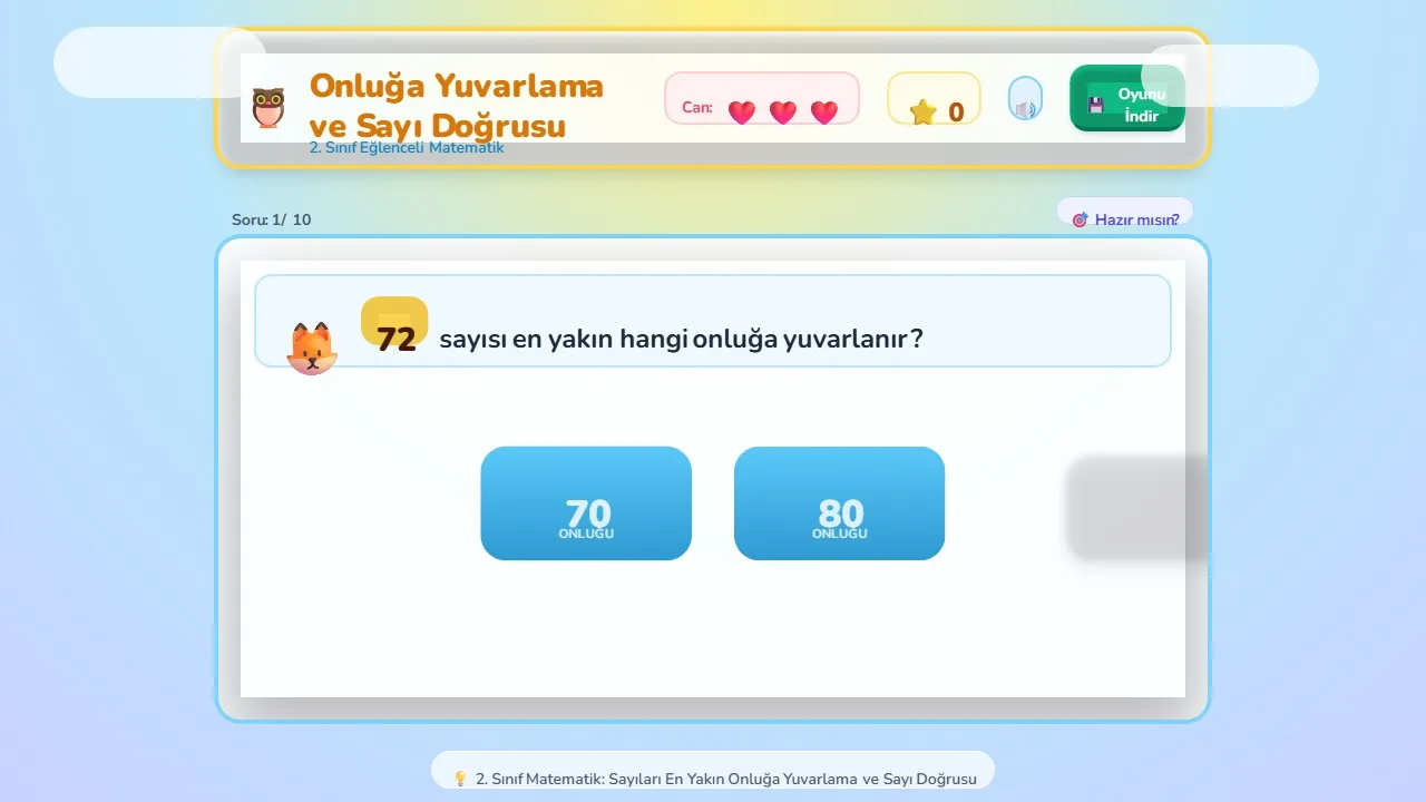 Onluğa Yuvarlama Ve Sayı Doğrusu